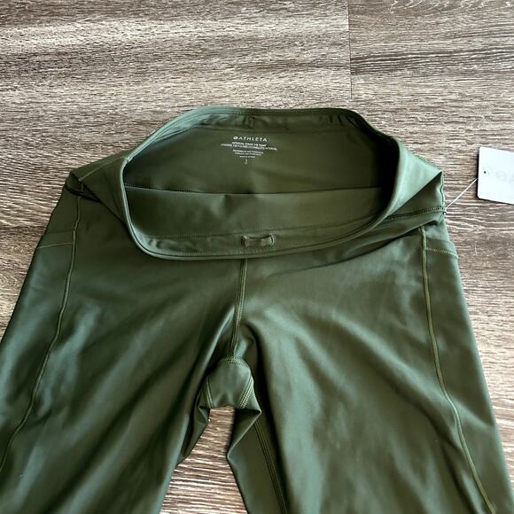NWT Athleta Interval Stash High Rise 7/8 Leggings Aspen Olive Size Large Pocket - Picture 6 of 16